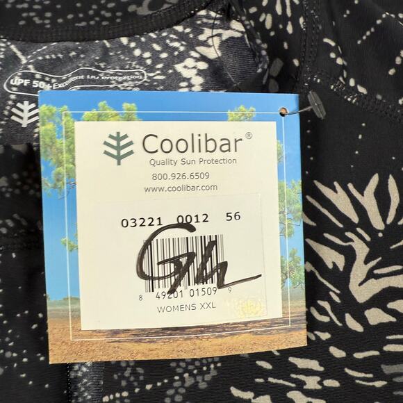 Coolibar UPF 50+ Women’s Tunic Top Black Floral Print Size XXL NWT - Picture 4 of 12